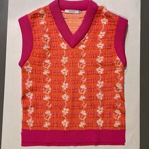 PH5 Fuchsia & Coral Floral Knit Vest